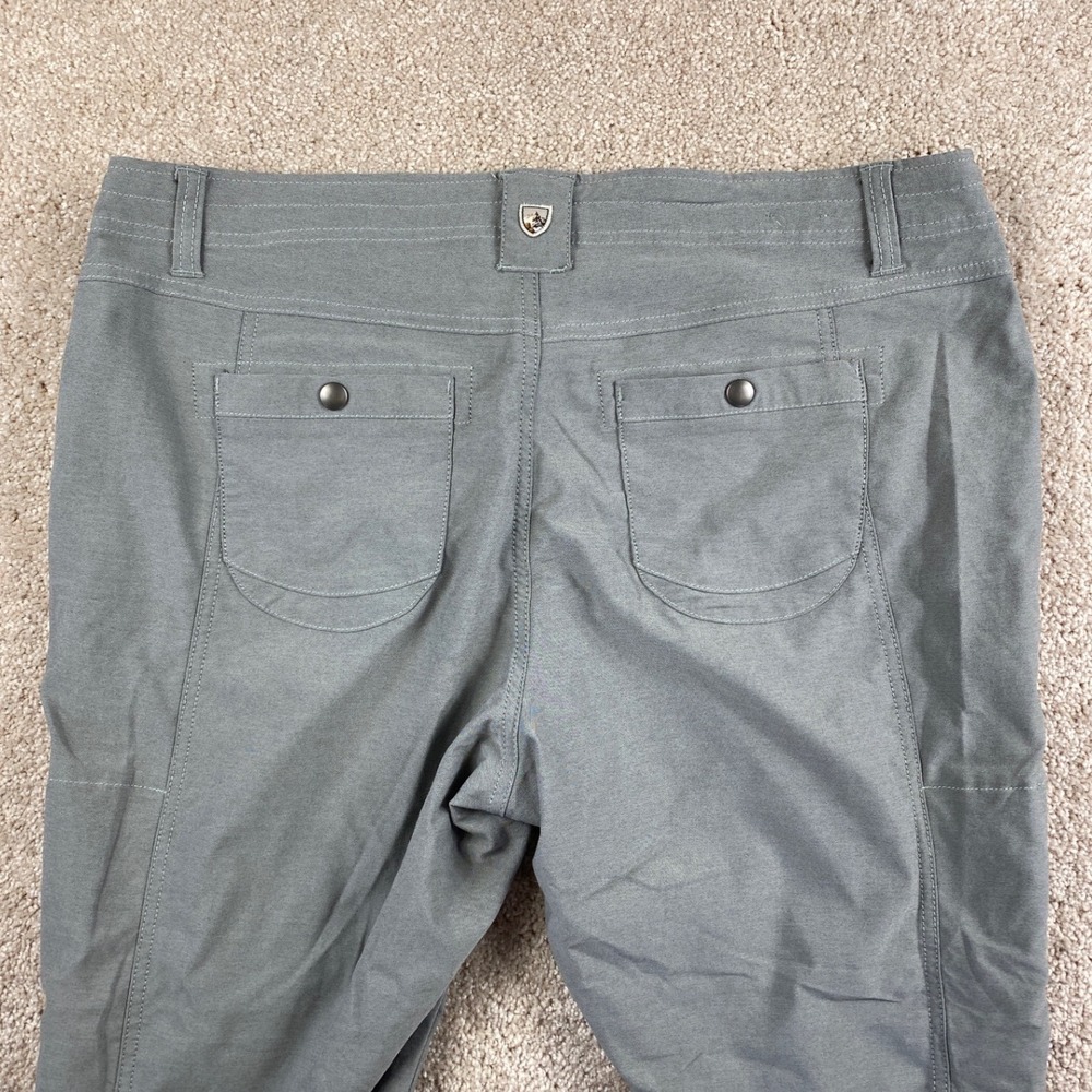 Kuhl Splash Kapri Womens 14 Gray Green Hiking Outdoor Utility Crop Pants - Picture 10 of 12